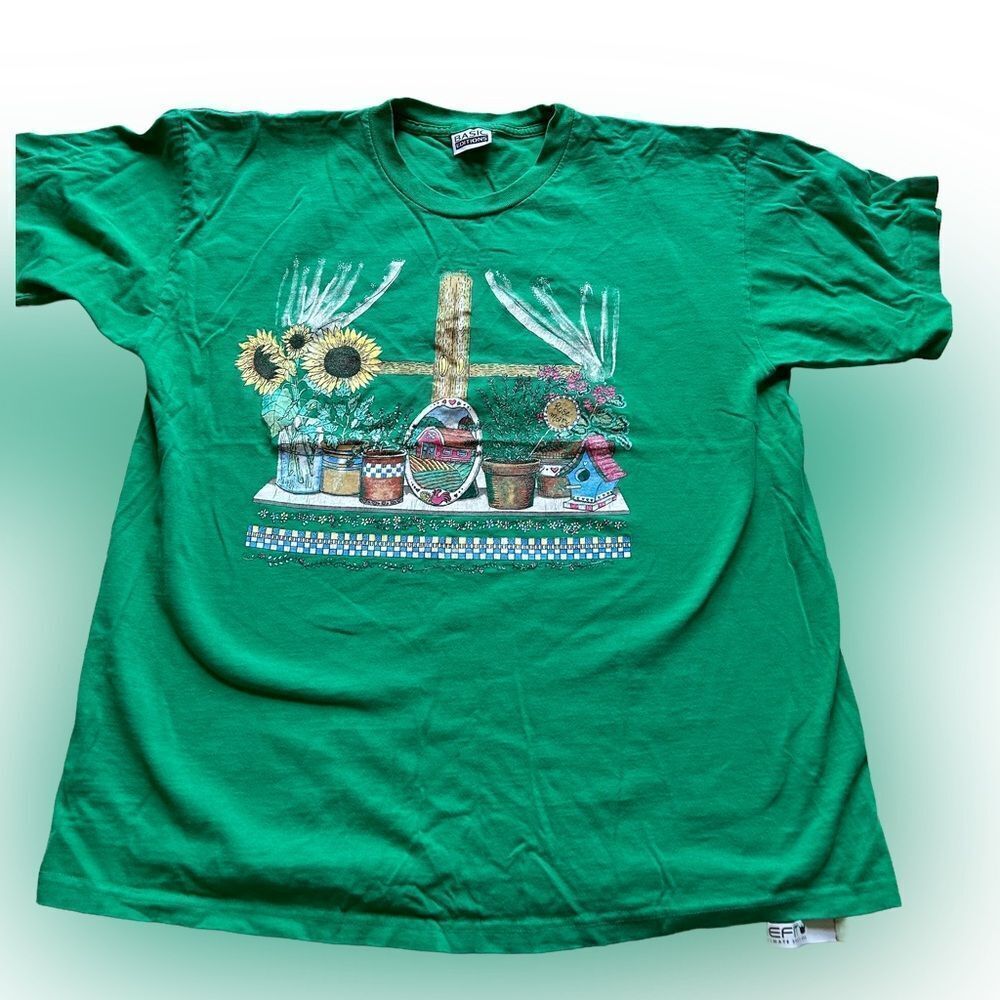 Vintage Flowers Windowsill T-shirt